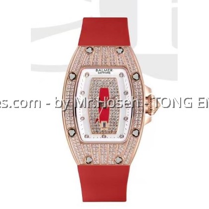 Balmer Tonneau Red Lips Crystal Ladies Quartz Watch 5135L RG-9